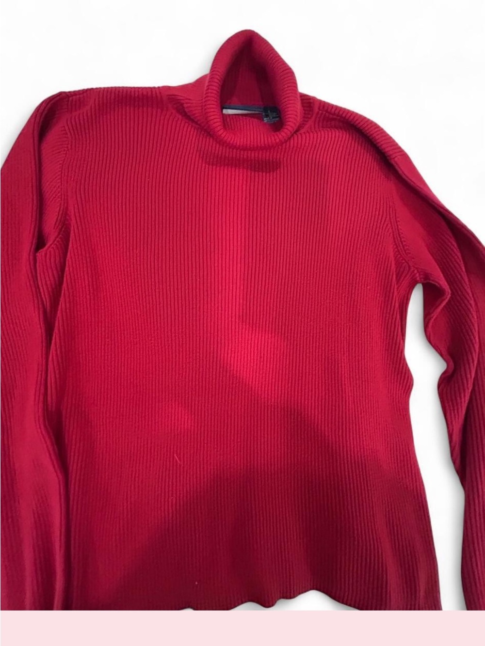 Vintage Liz Claiborne LizSport Red Cotton Turtleneck Sweater Large